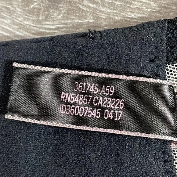 Victoria’s Secret Lined Perfect Coverage Bra Black Lace 38D - Picture 13 of 16